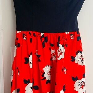 Strapless Summer Dress Size L Aqua